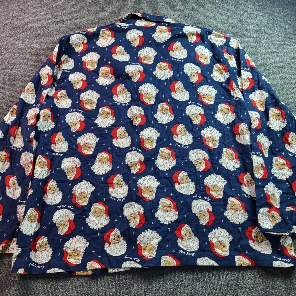 Old Navy Santa Claus Sleep Pajama Top XXXXL Christmas Shirt Long Sleeve NWT - Picture 8 of 9